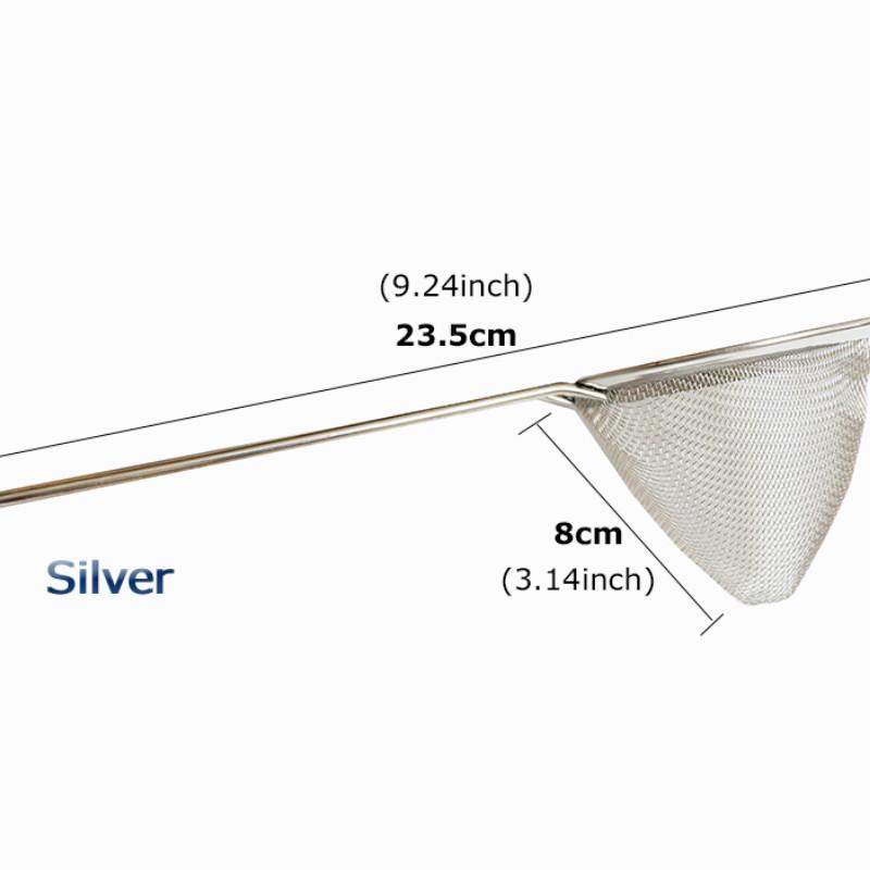 Ситечко для коктейльного бара, мелкоячеистое коническое сито из нержавеющей стали, сетчатое сито премиум-класса, конусное сито для коктейлей silver
