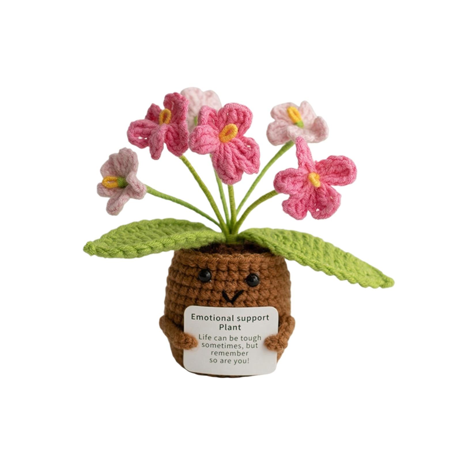 

Knitted Flowers, Potted Plants, Finished Products, Yarn, Simulated Flowers, Desktop Ornaments, Hand-held Card Dolls One Size