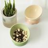 Creative Ceramic Tall Footed Bowls, Anti Overturning Neck Protection, Slanted Mouth, Gradient Color Cat Bowl, Pet Supplies , 1Pc