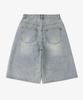 TOFFEE Washed Bermuda Denim Pants (Light Blue)