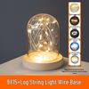 LED Sea Urchin Night Light with Preserved Flower in Glass Cover