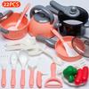 Non-Toxic Cooking Toys Pink Kitchen Toy Set Children Toys Cut Fruit Vegetable Pizza Pretend Play Simulation Early Education Toys For Kids