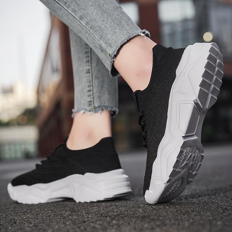 Mesh fly-woven sneakers flat running shoes lazy shoes running casual breathable trendy shoes