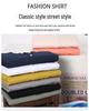 Pánska košeľa s dlhým rukávom z bavlny a ľanu s čínskym stojáčikom a vreckom - Jednoduchá, pohodlná ležérna bunda