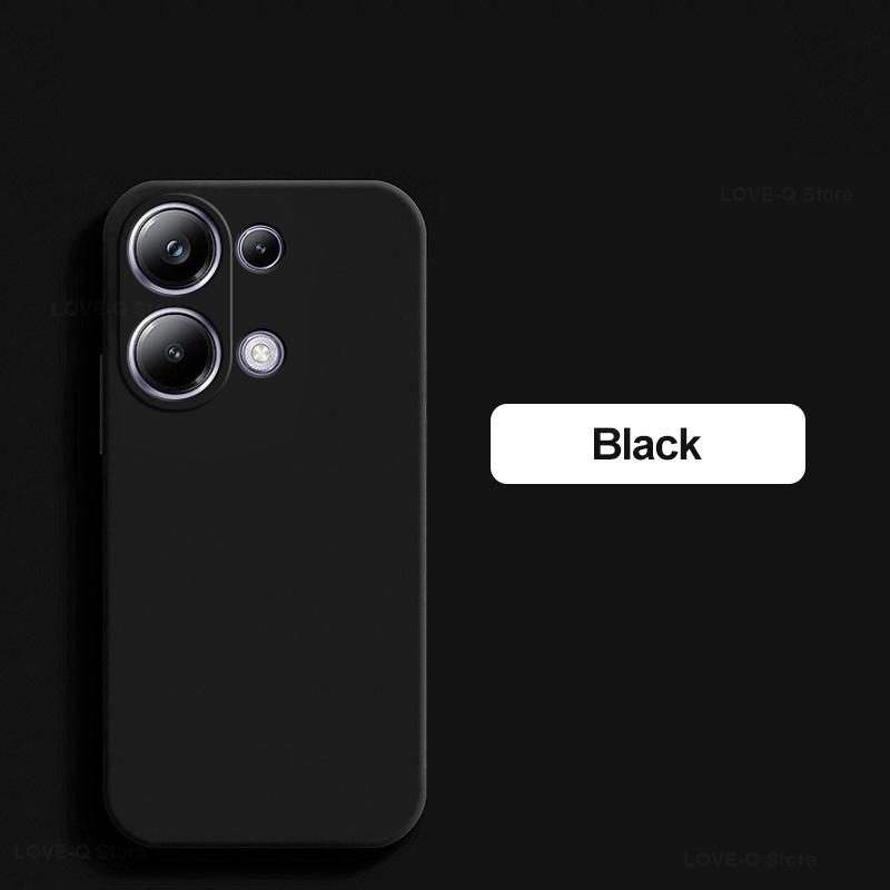 

Чехол для телефона Poco M6 Pro, силиконовый однотонный защитный чехол от падений и столкновений для Xiaomi Poco M6 M 6 Pro M6Pro PocoM6 Pro Poco M6 Pro 4G чёрный