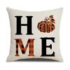 New Autumn Pillow Cover Watercolor Plaid Printed Maple Leaf Pumpkin Letter Pillow Home Cushion