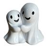 Hugging Ghosts Figurine Tabletop Ghost Decoration Halloween Decor Ghost Statue for Home Mantel Office Desk Shelf Decor
