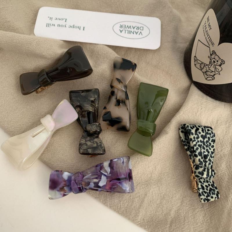 Korean Hair Clips for Women Colorful Small Bow Styling Acetate Hair Clip Girls Duck Bill Hair Clip Hair Accessories  New
