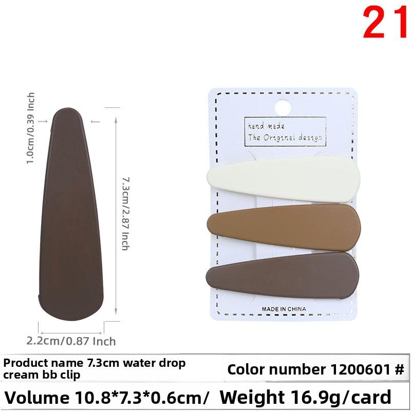 Frosted Milk BB Clip Side Bangs Clip Elegant and Versatile Hair Accessory Simple Geometric Hair Clip