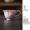Hand-painted Peony Ceramic Tea Set: Purple Smoke Teapot, Lid Bowl, Master Cup, Tasting Cup, Pot Stand, Cup Mat, Coffee Cup