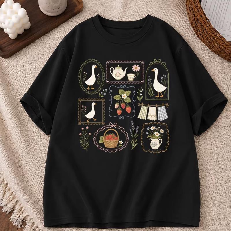 Country Style Print TShirt Casual Crew Neck Short Sleeve Tee Funny Gardening Shirts for Unisex WoUnisex Plant Lover Vintage Tshirts