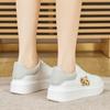 Round head leather thick sole heightening outdoor casual shoes spring and autumn new sports board shoes