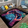 Gaming-Themed Carpet with Controller Design, Vibrant Colors, Neon Style Suitable for Use As an Anti-slip for Living Room Bedroom Sofas