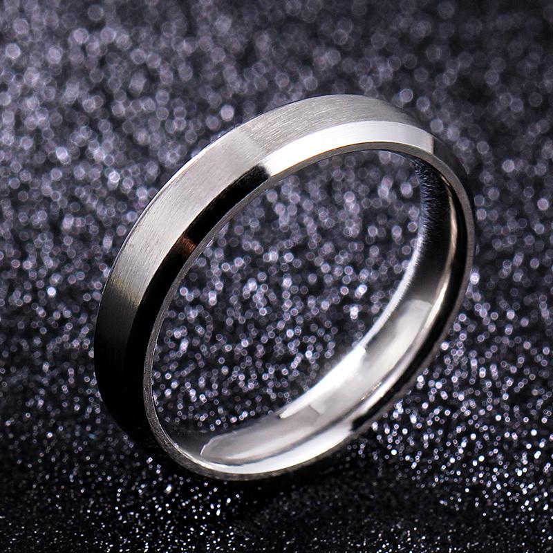 4-8mm Dull Polish Silver Color Titanium Ring For Men and Women Personalized Ring Customize Engraved