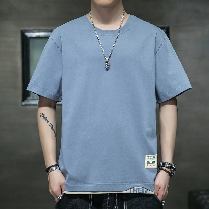 Bavlněné tričko s krátkým rukávem Pánské Letní Nadměrná velikost 8XL Volné Tenké Tričko s polovičním rukávem