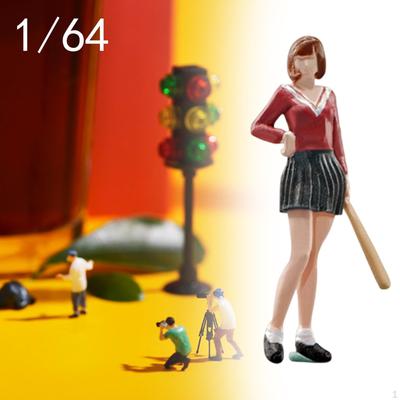 1:64 Scale Figures with Short Skirt People Figure Layout Dioramas Resin Character Model for Fairy