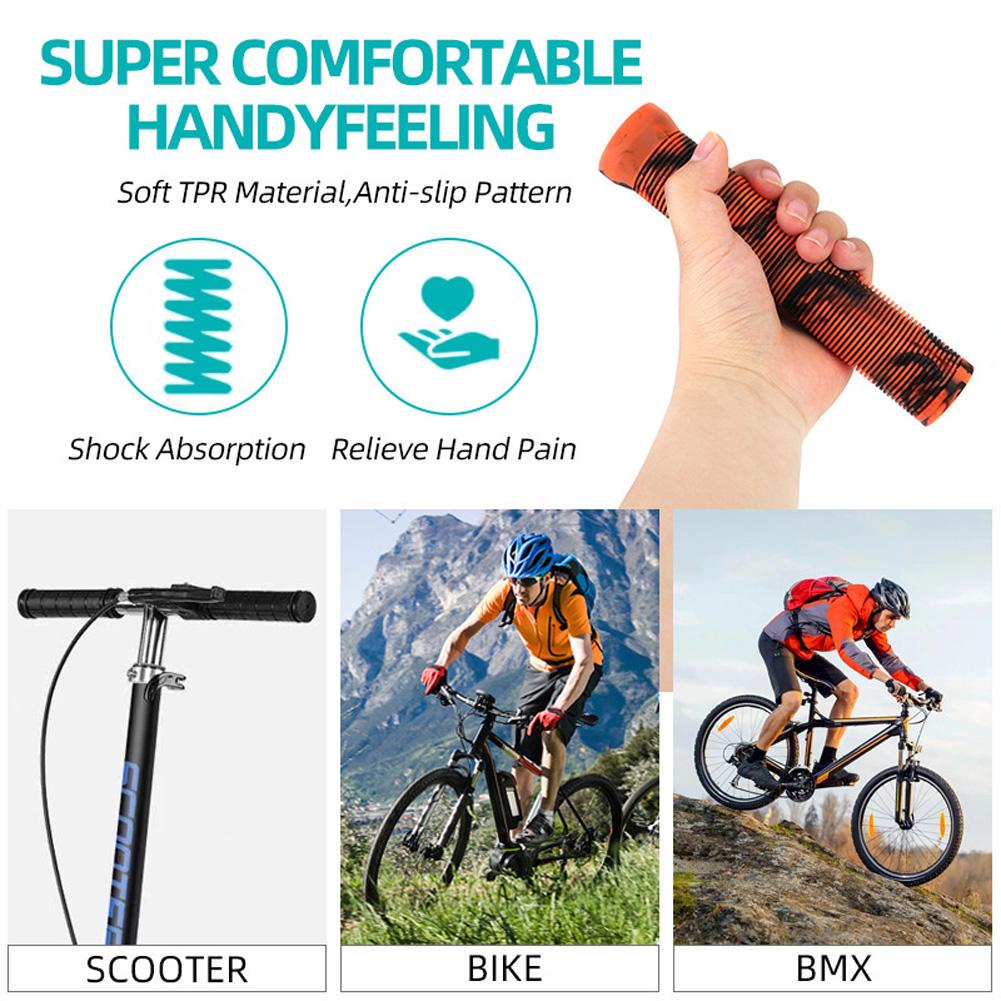 Punhos de Scooter Punhos de Bicicleta Cobertura de Guidão de Borracha Antiderrapante Para Guidão de 22,2mm Punhos de Scooter Guidões de Bicicleta BMX 1 Par