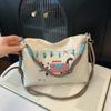Ladies Tote Bag Lazy Ins Wind Japanese Embroidery  Joker Large-Capacity Durable Shoulder Bag Commuter Messenger Bag
