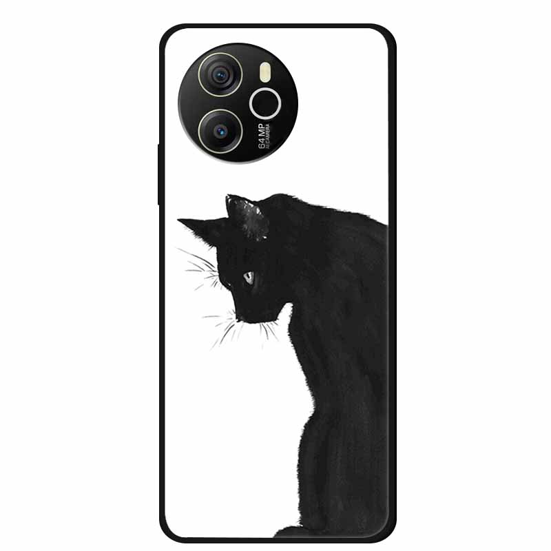 Coque For Blackview Shark 8 Case Cute Cartoon Black Silicone Soft Phone Cases For Blackview Shark 8 Back Cover Case Shark8 Funda