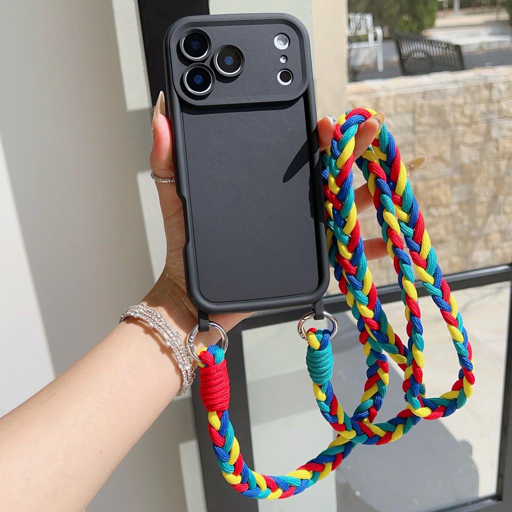 Crossbody Lanyard Candy Phone Case For iPhone 17 16 Plus 15 14 Pro Max 13 12 11 AIR 16e X XS XR 7 8 SE Shockproof Cover