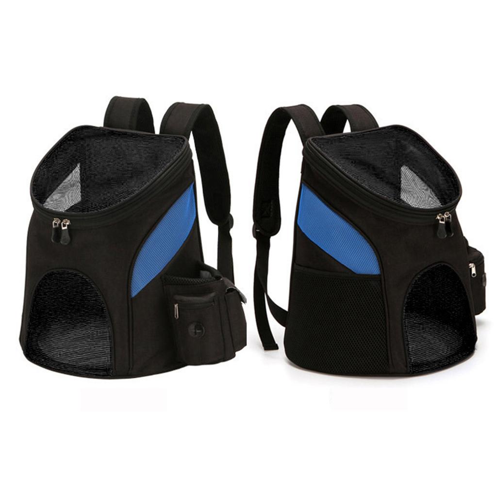 Cheap Pet Backpack Dog Cat Carrier with Double Zip Clear Window Side