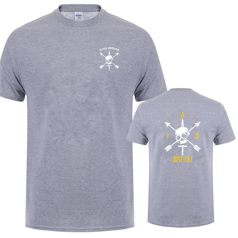 5TH Special Forces Group SFGA Nous Defions T Shirt Men Summer Short Sleeve Cool Streetwear Tops Cotton Tshirt OT091