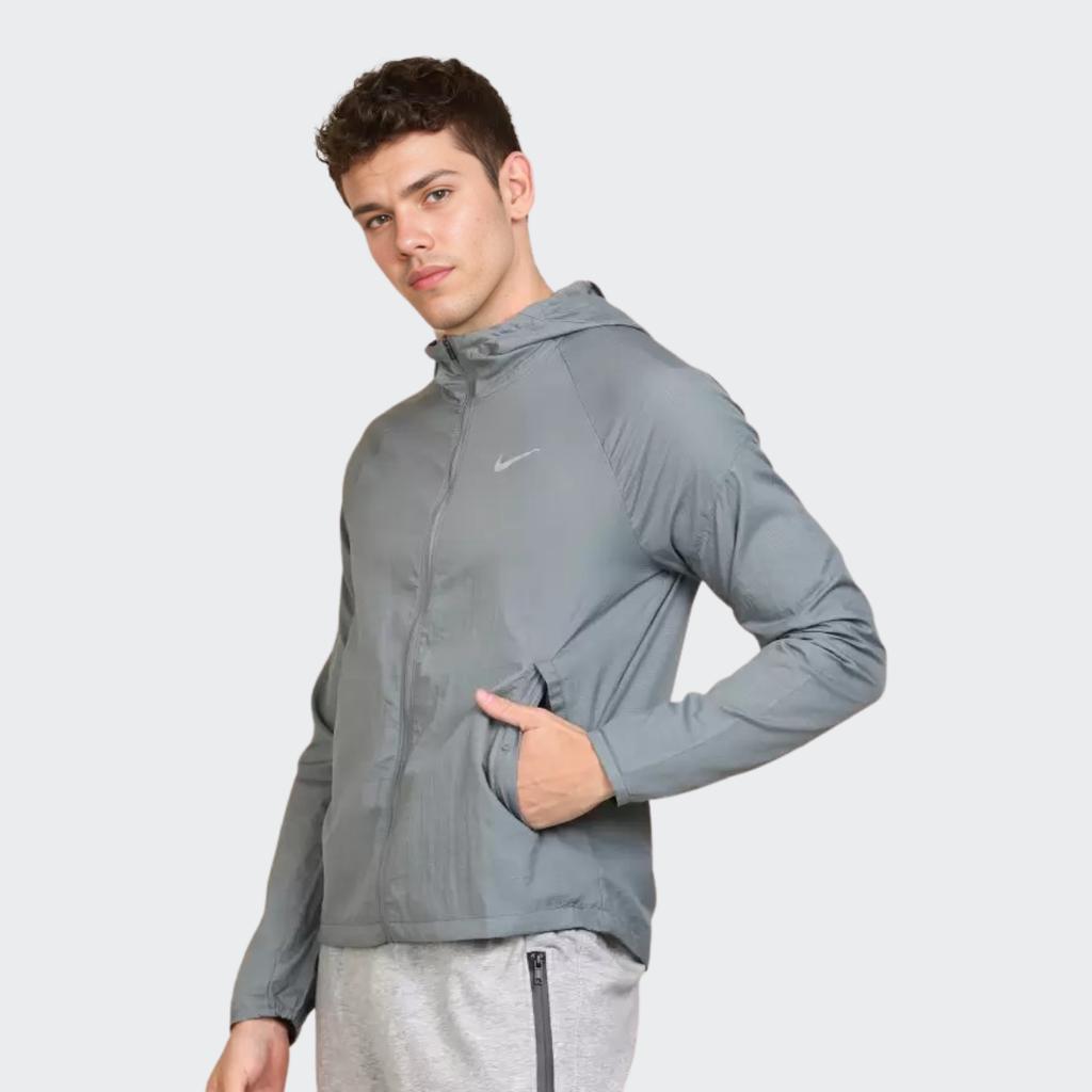 Nike Essential Logo Print Reflective Casual Sport Hooded Jacket Men Jacket Smoke-Grey CU5359-084
