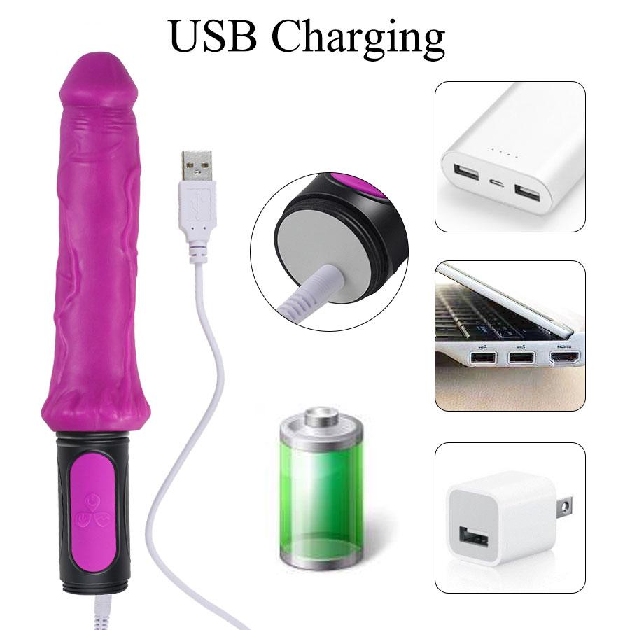 Realistic Dildo Vibrator G Spot Clit Stimulate Vagina Massage Heating Silicone Sex Toys for Woman