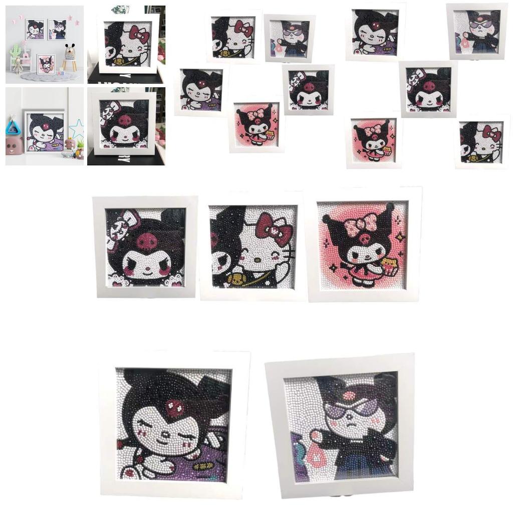 Neues Cartoon-PVC-Stick-Diamantgemälde mit Kunststoffrahmen Perfektes Geburtstagsgeschenk für Kinder und Erwachsene