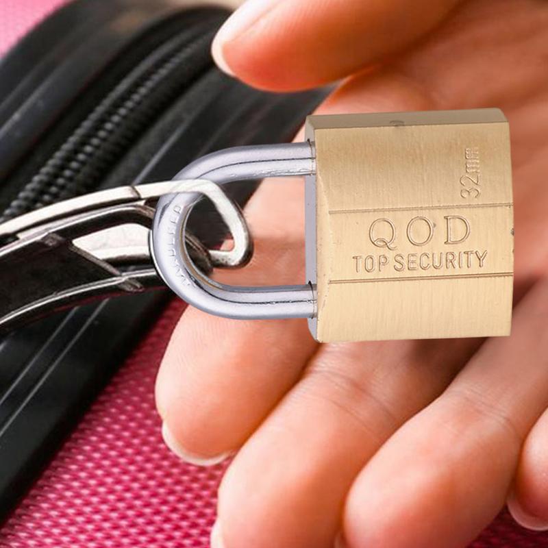 Copper Padlock Luggage Case Locker High Security Pad Locks with 3 Keys for Luggage Case Locker Home Improvement Hardware