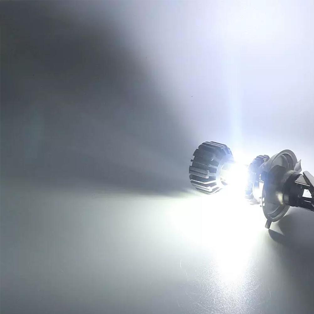 12V-80V 8 Sides COB Super Bright LED Motorcycle Headlight H4 BA20D Bulbs Waterproof High Low Lamp Scooter Fog Lights