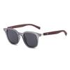 2024 HD Anti-UV Sunglasses with Metal Studs & Wood Grain Arms for Men & Women.