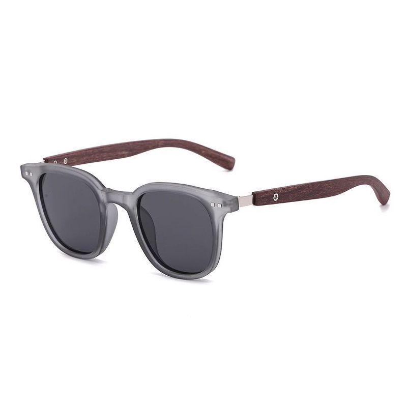 2024 HD Anti-UV Sunglasses with Metal Studs & Wood Grain Arms for Men & Women.