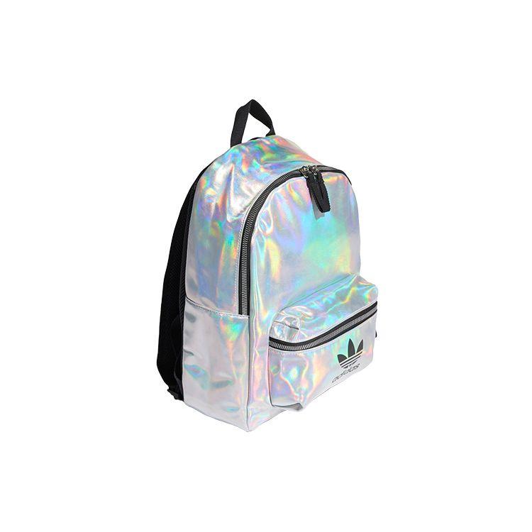Adidas Originals Small Logo Laser Polyurethane Backpack Unisex Backpack Silver FL9631
