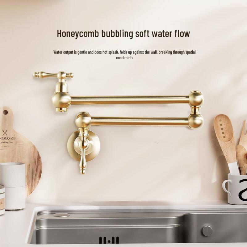 Handun Retractable Folding Wall-Mounted Kitchen Faucet