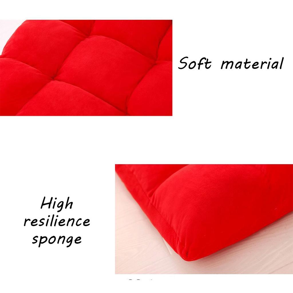 Folding Lazy Sofa Lounge Chair Seat Futon Recliner Bed Couch Tatami with 5-Speed Adjustable Backrest 15.8'' X 31.5''