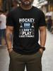 Hockey Dad Fathers Day Gift TShirt 100 Cotton ONeck Short Sleeve Summer Casual Mens Tshirt Streetwear