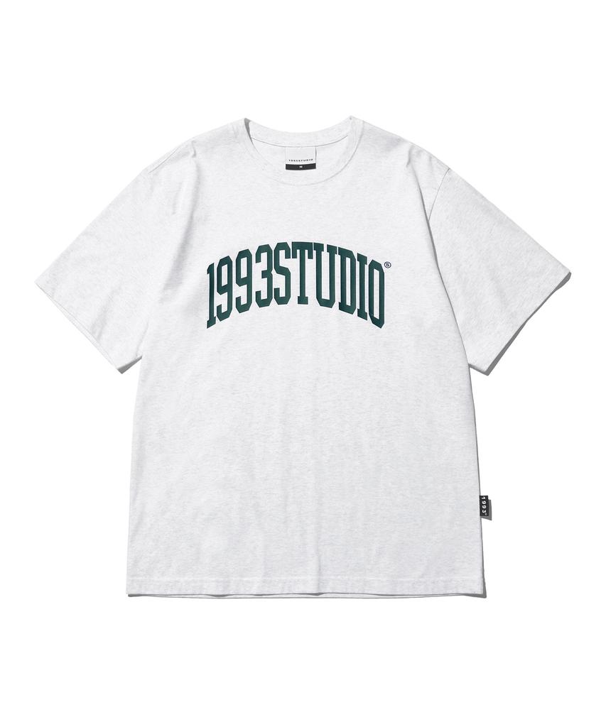 1993STUDIO Authentic Arch Logo T-Shirt_Light Grey