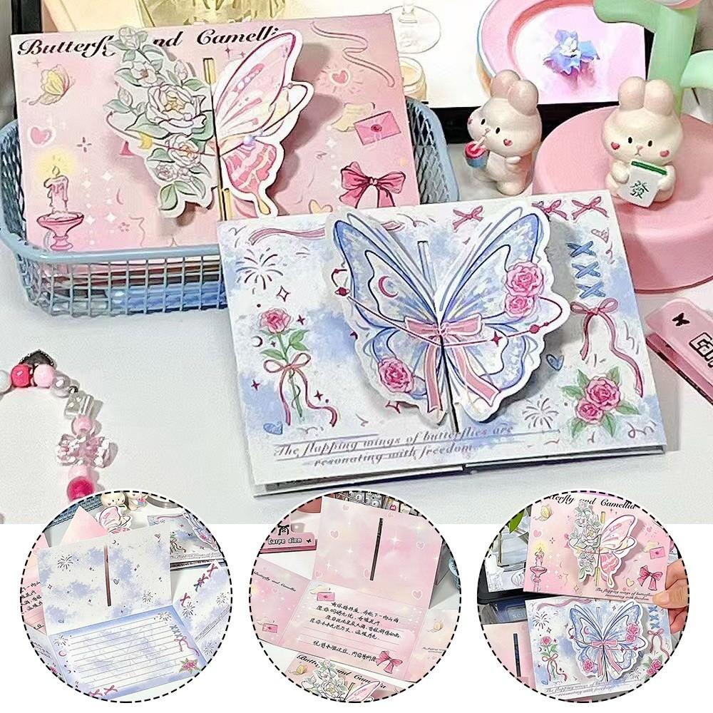 Retro 3D Foldable Greeting Card With Envelope Pop-Up Card Perfect for Couples