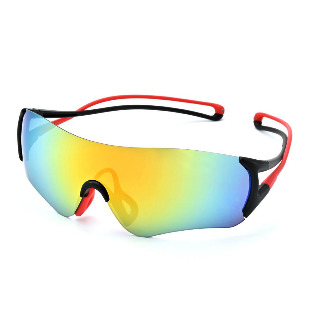 Outdoor Sports Cycling Eyewear With Light Blue Mirror Coating Uv400 For Sun Protection And Riding