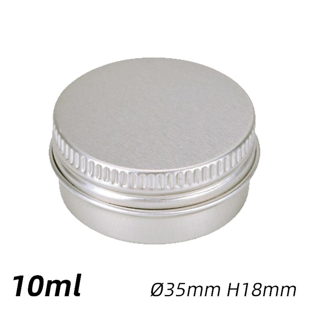 24pcs Storage Jar Powder Aluminum Case 10ml Gel Paste Powders Container Cosmetic Powder Threaded Jar