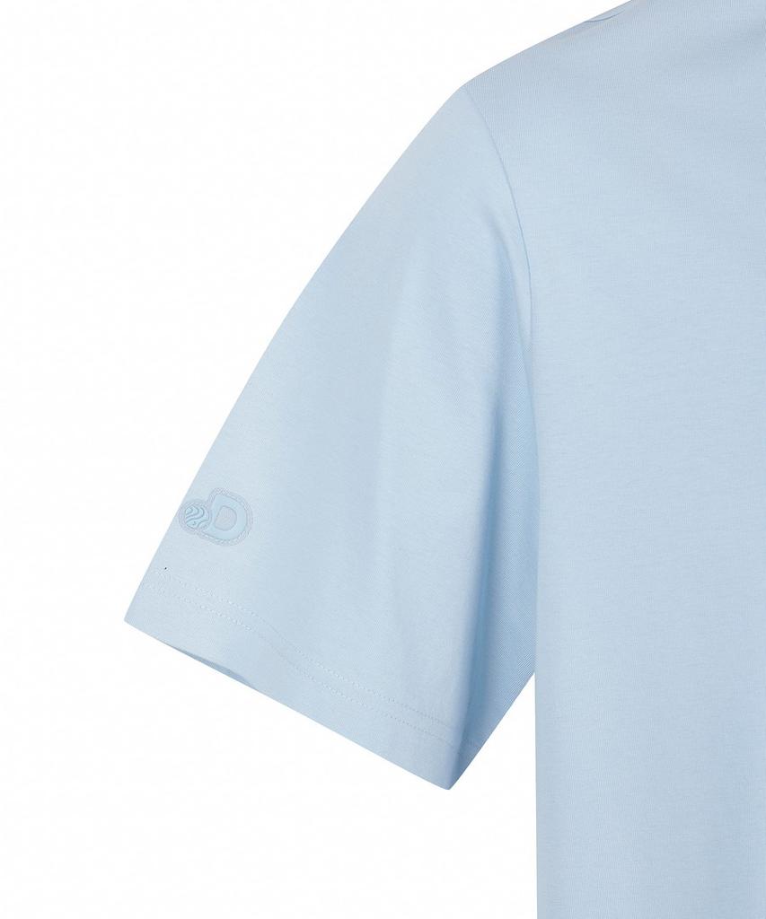 DISCOVERY EXPEDITION Uni Freshvent Map Lettering Short Sleeve T-Shirt (L/Blue)