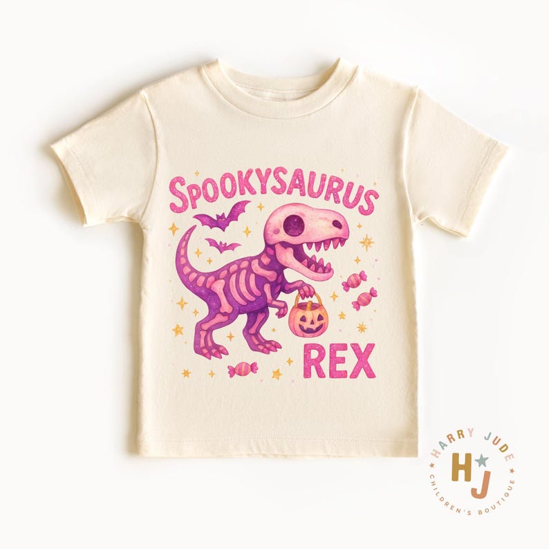 Spookysaurus Rex Shirt – Cute Halloween Dinosaur Shirt – Toddler Trick or Treat Tee – Halloween Dino Skeleton Shirt - Toddler Girl Halloween 140