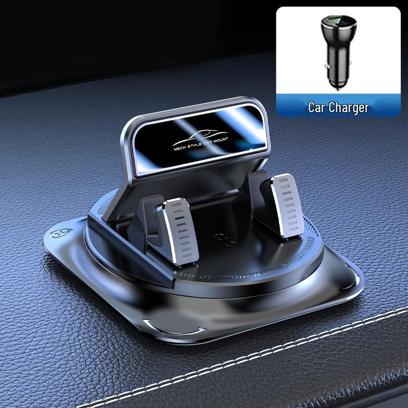 Shockproof Rotating Car Phone Holder with Large Non-slip Base & Emblem