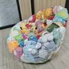 User Friendly PVC Clear Oversized Storage Sacks Holds 100 Plus Plush Toy And Transforms Into Supportive Bean Bag Chair