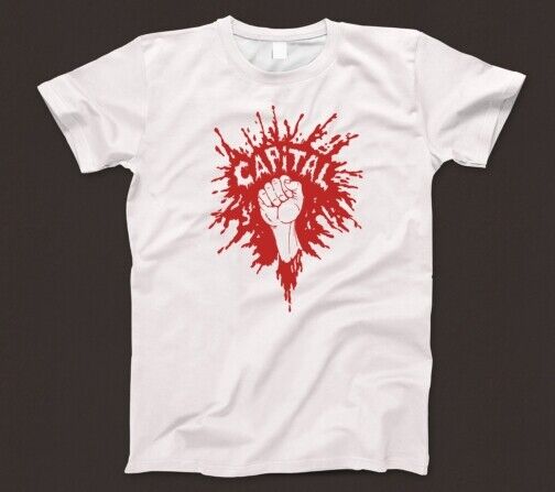 Capital T Shirt 885 Retro Fist Poster 1968 Paris France Protest Strike Rebellion XL