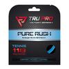 TRU PRO Pure Rush Tennis 18g Ocean Powerful and Biting Strings, (1.18mm), 12.2m, Blue, Hexagonal,