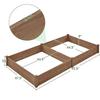 92.5 x 47.5 x 10in Wooden Raised Garden Bed 8x4ft Planting Box for Backyard Outdoor Horticulture Use Brown