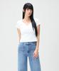 MIXXO V-Neck Wrap Short Sleeve T-Shirt_Miwhwg46Ss