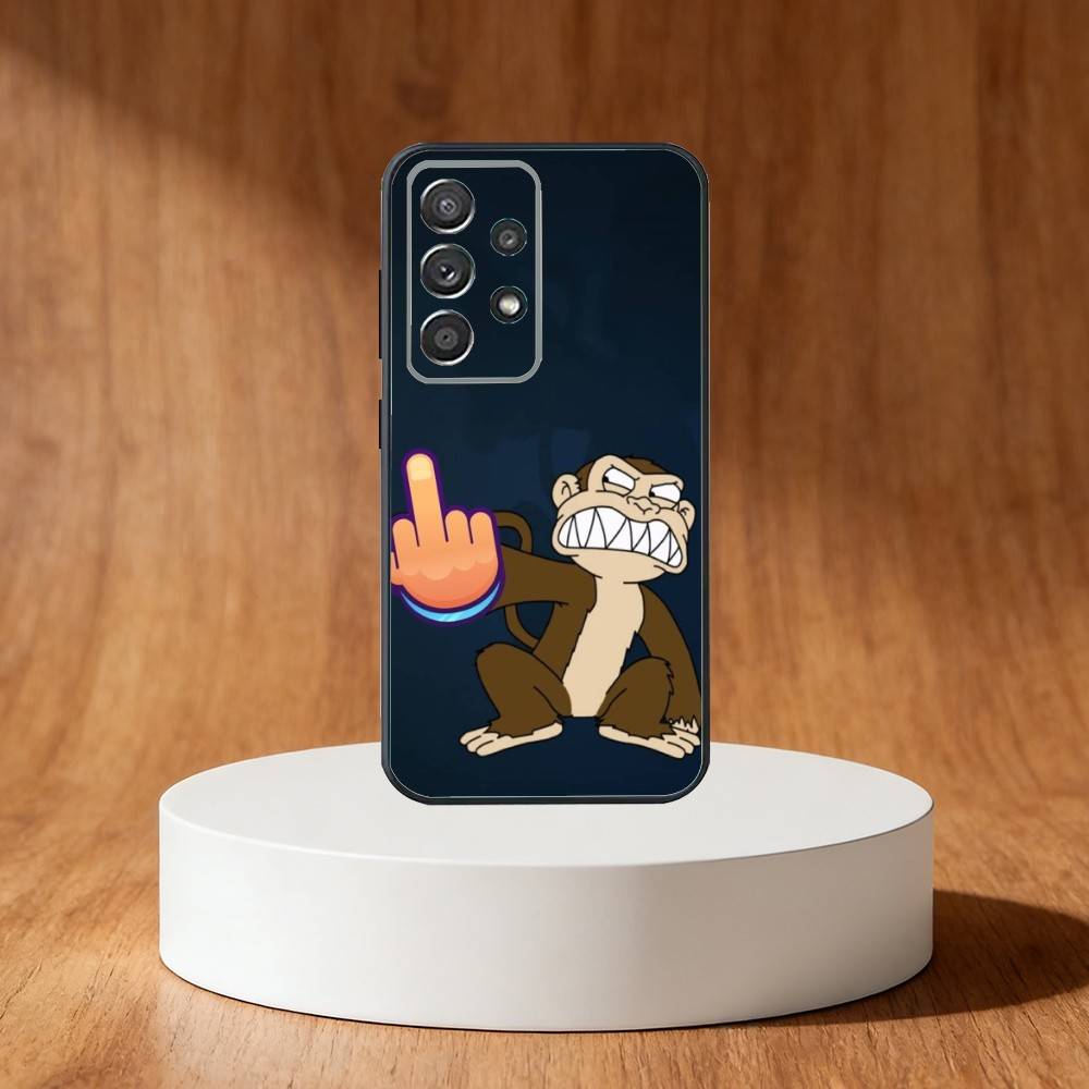 Funny M-Middle Finger Phone Case For Samsung S25,S24,S21,S22,S23,S30,Ultra,S20,Plus,Fe,Note,10,9,5G Black Cover